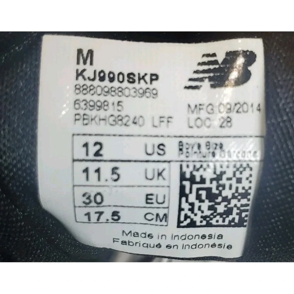 New Balance 990 Toddler Size 12‎ Blue Running Shoes Sneakers KJ990SKP